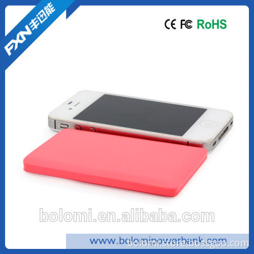 2015 New product Ultra-thin 9mm credit card power bank, micro usb battery charger, slim power bank
